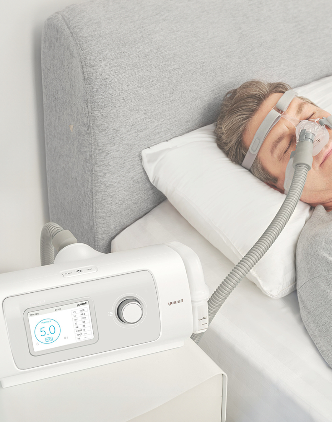 Yuwell YH-450 CPAP CİHAZI NEMLENDİRİCİLİ+MASKE